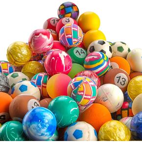Bouncy Balls in Bulk - Case Pack of 1000 (1inch/27mm) Hi Bounce Ball Variety Assortment Mix, Colorful and Small Rubber Bouncing Balls for Kids Game Prizes, Party Favors and Vending Machines