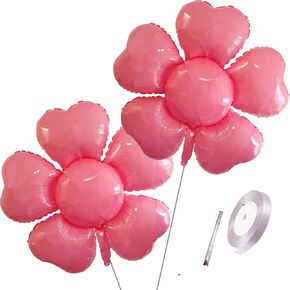 Pink Daisy Balloons Groovy Party Large Flower Balloon Spring Themed Birthday Party Decorations Giant Floral Hippie Party Supplies Foil Mylar Balloons for Baby Shower Wedding 5 Pcs