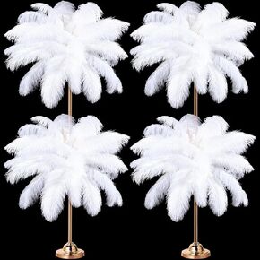 Yunlly 120 Pcs Large Natural Ostrich Feathers Plumes 14-16 Inch Ostrich Plumes Feathers Bulk for DIY Crafts Wedding Party Centerpiece Vase Decor Barrettes Cocktail Hats Decor (Black) in Kuwait