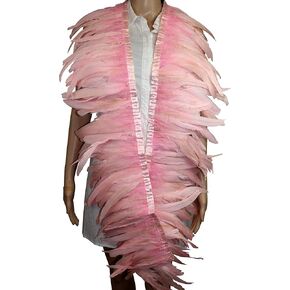 9 Color 2 Yard Long,8-10 inch Height Rooster Coque Feather Fringe Trim, for Skirt Dress Costume Roster Feather Trim (Baby Blue Color)