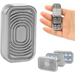 Magnetic Metal Fidget Toys - Metal Poker Push Card Fidget Slider Stress Relief Toy, Men’s EDC Toy Fidget Toy Haptic Coin, Office Desk Toys Gifts for Boyfriend and Father (Joker 1)