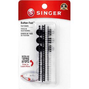SINGER Button Fast™ Replacement Fasteners and Buttons Bundle - Quick Fix Temporary Solution for Missing Buttons and Clothing Repairs