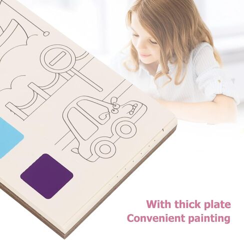 Pocket Watercolor Book, Watercolor Painting Book for Kids,Kids Watercolor Painting Book Improve Creativity Thickened Pocket Drawing Book Kit with Brush(Type 1) in Saudi Arabia
