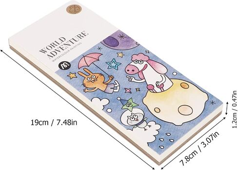 Pocket Watercolor Book, Watercolor Painting Book for Kids,Kids Watercolor Painting Book Improve Creativity Thickened Pocket Drawing Book Kit with Brush(Type 1) in Saudi Arabia