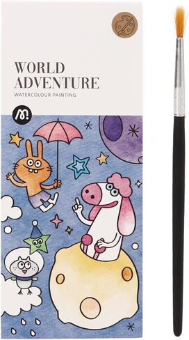 Pocket Watercolor Book, Watercolor Painting Book for Kids,Kids Watercolor Painting Book Improve Creativity Thickened Pocket Drawing Book Kit with Brush(Type 1) in Saudi Arabia