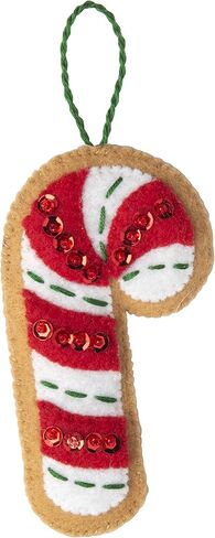 Bucilla Felt Applique 12 Piece Ornament Making Kit, Gingerbread Santa, Perfect for DIY Arts and Crafts, 89301E in Saudi Arabia