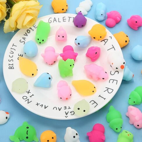 KingYAO 130 حزمة موتشي اسفنجي لعبة، ألعاب سكويشيز صغيرة تململ هدايا الحفلات للأطفال 4-6 6-8 8-12 حقيبة جودي بيناتا حشو جوارب عيد الميلاد حشو بيض عيد الفصح جوائز الفصول الدراسية هدية للفتيات in Kuwait