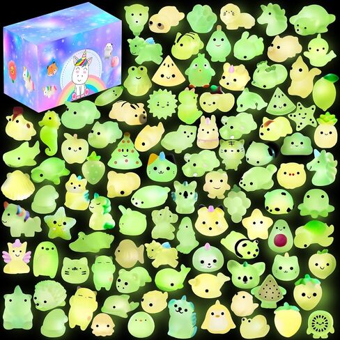 Outee 16 قطعة ألعاب Mochi ألعاب حيوانات Mochi صغيرة تتوهج في الظلام ألعاب تخفيف التوتر ألعاب كبيرة Mochi Cat عشوائية لحفلات الهالوين للأطفال من أجل حشو حقيبة الأشياء الجيدة in Kuwait