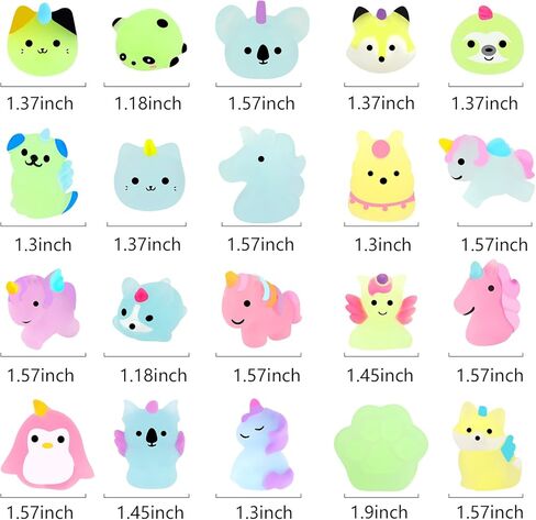 Outee 16 قطعة ألعاب Mochi ألعاب حيوانات Mochi صغيرة تتوهج في الظلام ألعاب تخفيف التوتر ألعاب كبيرة Mochi Cat عشوائية لحفلات الهالوين للأطفال من أجل حشو حقيبة الأشياء الجيدة in Kuwait