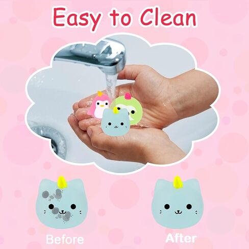 Outee 16 قطعة ألعاب Mochi ألعاب حيوانات Mochi صغيرة تتوهج في الظلام ألعاب تخفيف التوتر ألعاب كبيرة Mochi Cat عشوائية لحفلات الهالوين للأطفال من أجل حشو حقيبة الأشياء الجيدة in Kuwait