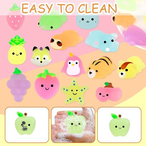 Outee 16 قطعة ألعاب Mochi ألعاب حيوانات Mochi صغيرة تتوهج في الظلام ألعاب تخفيف التوتر ألعاب كبيرة Mochi Cat عشوائية لحفلات الهالوين للأطفال من أجل حشو حقيبة الأشياء الجيدة in Kuwait