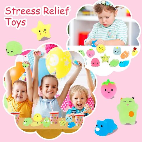 Outee 16 قطعة ألعاب Mochi ألعاب حيوانات Mochi صغيرة تتوهج في الظلام ألعاب تخفيف التوتر ألعاب كبيرة Mochi Cat عشوائية لحفلات الهالوين للأطفال من أجل حشو حقيبة الأشياء الجيدة in Kuwait