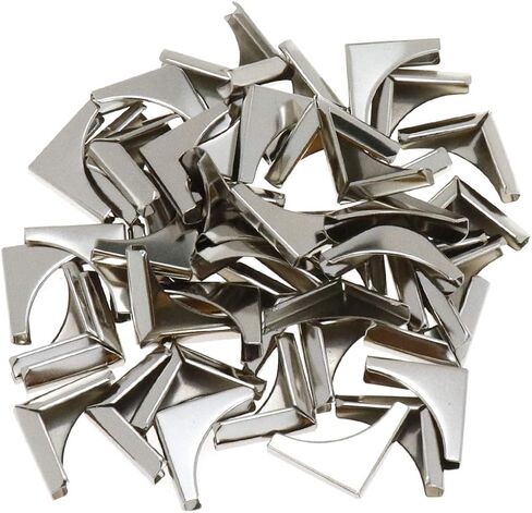 Semetall Metal Book Corner 50 Pcs 0.86"x0.86" Home Triangular Shaped Album Book Notebook Corner Protector,Menu Folder Corner Protectors Small Corner Protection Accessories for Books (Silver) in Saudi Arabia