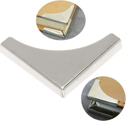 Semetall Metal Book Corner 50 Pcs 0.86"x0.86" Home Triangular Shaped Album Book Notebook Corner Protector,Menu Folder Corner Protectors Small Corner Protection Accessories for Books (Silver) in Saudi Arabia