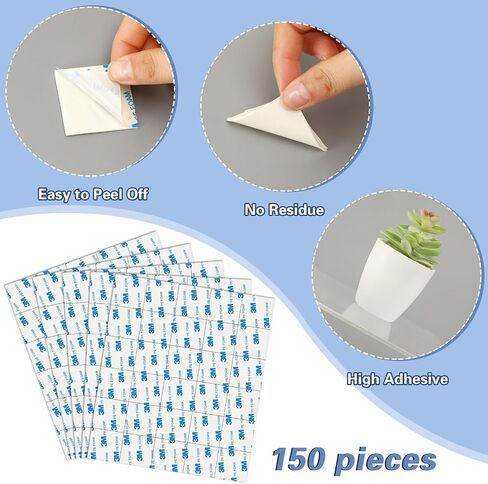 UPINS 150Pack Double Sided Foam Tape Strong Sticky Double Sided Foam Pads for Crafts Self-Adhesive Mounting Foam Tape Heavy Duty for Home Wall Decor 40 * 40 * 2mm in Saudi Arabia