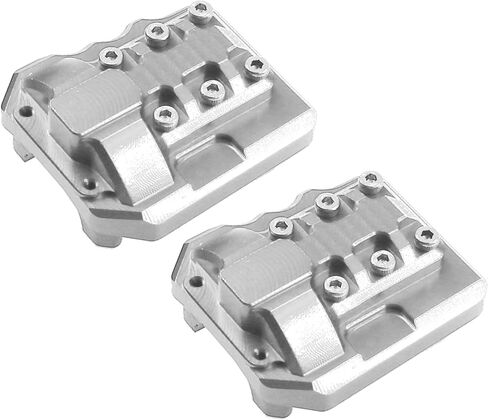 قطعتان من غطاء ShareGoo من سبائك الألومنيوم الأمامي والخلفي للمحور التفاضلي 15 جم متوافق مع سيارة الزاحف Traxxas TRX-4 1/10 RC (أحمر) in Kuwait