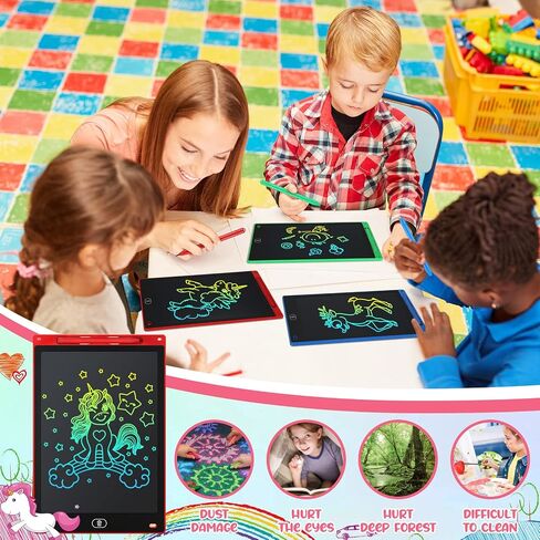 20 Pcs LCD Writing Tablet for Kids 10 Inch Electronic Doodle Board Colorful Screen Doodle Board Erasable Pad Drawing Pad for Kids Toddler 6 Years Old Educational Learning Toy (Black Screen) in Saudi Arabia