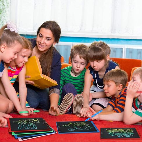 20 Pcs LCD Writing Tablet for Kids 10 Inch Electronic Doodle Board Colorful Screen Doodle Board Erasable Pad Drawing Pad for Kids Toddler 6 Years Old Educational Learning Toy (Black Screen) in Saudi Arabia