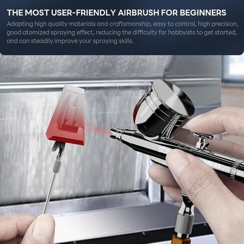 مجموعة بخاخة ستيدي، أدوات نموذج هوبي، مسدس البخاخة مع وظيفة مزدوجة العمل، كوب سائل الجاذبية 1/4 أونصة، إبرة 0.3 مم لطلاء التلوين النموذجي، الرسم الفني in Kuwait