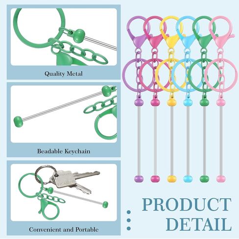 Tondiamo 24 Pcs Beadable Keychain Bar in Kuwait