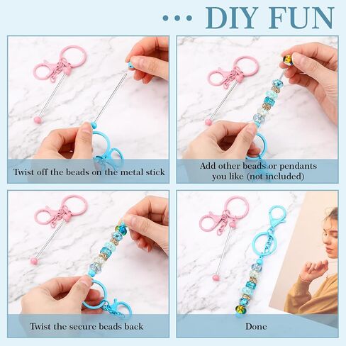 Tondiamo 24 Pcs Beadable Keychain Bar in Kuwait