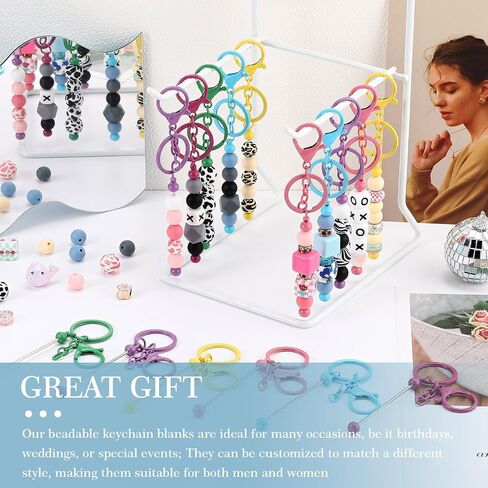 Tondiamo 24 Pcs Beadable Keychain Bar in Kuwait