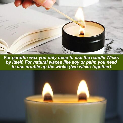 FOXNSK 60 قطعة شموع مع حامل حديدي، 3 شمعات خشبية مختلفة الحجم شموع طبيعية صديقة للبيئة لصناعة الشموع الحرفية in Kuwait