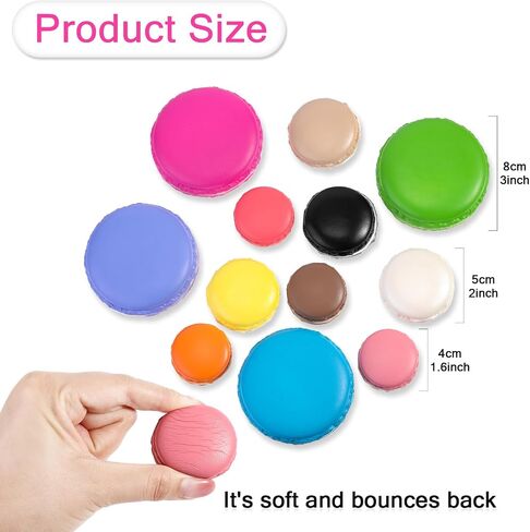 12 Pieces Fake Food Realistic Artificial Toy Bread Cupcake Slice Fake Donuts Desserts Decoration Macaroon Birthday Toys Faux Fruit Simulation Croissant Fake Model Pu Photography Props (Desserts) in Kuwait
