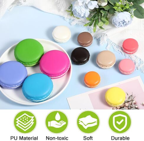12 Pieces Fake Food Realistic Artificial Toy Bread Cupcake Slice Fake Donuts Desserts Decoration Macaroon Birthday Toys Faux Fruit Simulation Croissant Fake Model Pu Photography Props (Desserts) in Kuwait