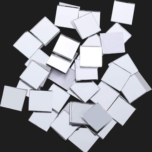 Self-Adhesive Mini Square Glass, Decorative Craft DIY Accessory Mirrors Mosaic Tiles (10 x 10 mm, 800 Pieces) in Saudi Arabia