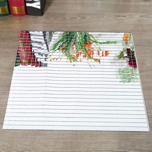 Self-Adhesive Mini Square Glass, Decorative Craft DIY Accessory Mirrors Mosaic Tiles (10 x 10 mm, 800 Pieces) in Saudi Arabia