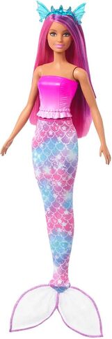 Barbie Doll, Mermaid Toys, Barbie Clothes and Accessories, Fantasy Dress-Up Set with Mermaid Tale, Baby Unicorn and Dragon Pets in Saudi Arabia