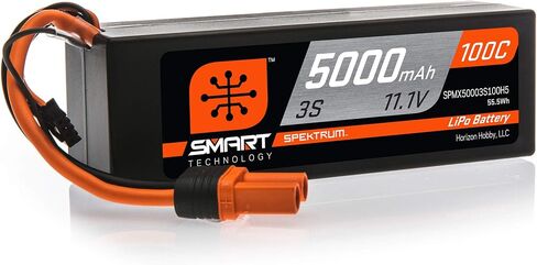 Spektrum 11.1V 5000mAh 3S 100C Smart Hardcase LiPo Battery: IC5, SPMX50003S100H5 in Kuwait