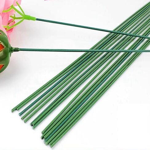 100 Pcs Floral Wire, 18 Gauge Flower Wire, Florist Wire Green Wire for DIY Crafting Wreath, Floral Arrangement, Bouquet Stem Wrapping, Christmas Wreaths Tree, Wedding Bouquets in Kuwait