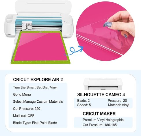 TECKWRAP 001 Vinyl Permanent Adhesive Vinyl Bundle Transparent Holographic Vinyl 12" x 36"/Rolls for Craft Cutters,Sign Plotters (Candy Bundle) in Kuwait