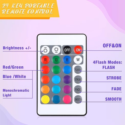 قاعدة إضاءة LED قابلة لإعادة الشحن من Kittmip، قاعدة إضاءة LED خشبية مستديرة، حامل 16 وضعًا للضوء مع أجهزة تحكم عن بعد وكابلات شحن USB، حامل عرض مضاء لفن الزجاج الكريستالي (عبوتان) in Kuwait