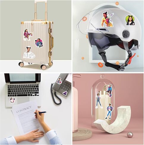 YBW 86 قطعة من لوازم حفلات تلك الفتاة، 50 ملصقًا، 12 سوارًا، 12 سلسلة مفاتيح، 12 دبابيس زر، ديكورات حفلات عيد ميلاد تلك الفتاة، مجموعة هدايا هدايا للأطفال in Kuwait