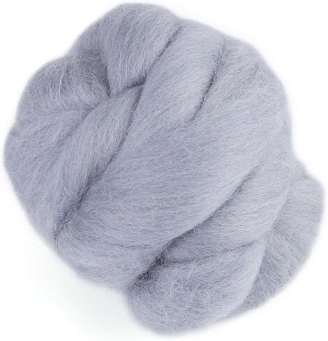 Felting Wool, 8Colors 55g Colored Needle Felting Wool Roving Spinning Sewing Trimming Handiwork Material(Gray) in Saudi Arabia