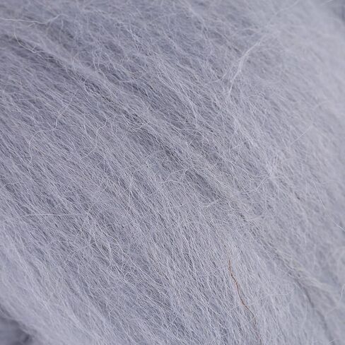 Felting Wool, 8Colors 55g Colored Needle Felting Wool Roving Spinning Sewing Trimming Handiwork Material(Gray) in Saudi Arabia