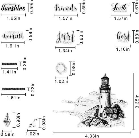 Seaweed Fishes Clear Stamps for Card Making Scrapbooking DIY Decoration, Sea World Transparent Stamp for Crafting Embossing in Kuwait