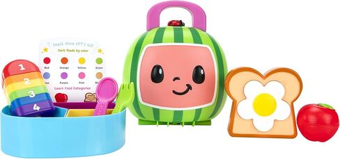 CoComelon Lunchbox Playset - Includes Lunchbox, 3-Piece Tray, Fork, Spoon, Toast with Egg, Apple, Popsicle, Activity Card - Toys for Kids, Toddlers, and Preschoolers in Saudi Arabia