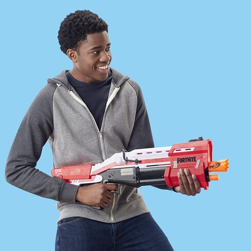 NERF Fortnite Ts Blaster - Pump Action Dart Blaster, 8 Official Mega Fortnite Darts, Dart Storage Stock - for Youth, Teens, Adults in Saudi Arabia