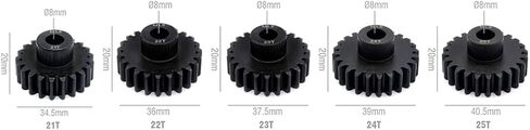KingVal استبدال 5 قطعة M1.5 8 مللي متر 11T 12T 13T 14T 15T ترس المحرك الصلب متوافق مع 1/5 RC سيارة نحى فرش السيارات in Kuwait