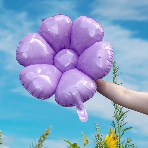 Pink Daisy Balloons Groovy Party Large Flower Balloon Spring Themed Birthday Party Decorations Giant Floral Hippie Party Supplies Foil Mylar Balloons for Baby Shower Wedding 5 Pcs in Kuwait