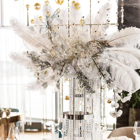Yunlly 120 Pcs Large Natural Ostrich Feathers Plumes 14-16 Inch Ostrich Plumes Feathers Bulk for DIY Crafts Wedding Party Centerpiece Vase Decor Barrettes Cocktail Hats Decor (Black) in Kuwait