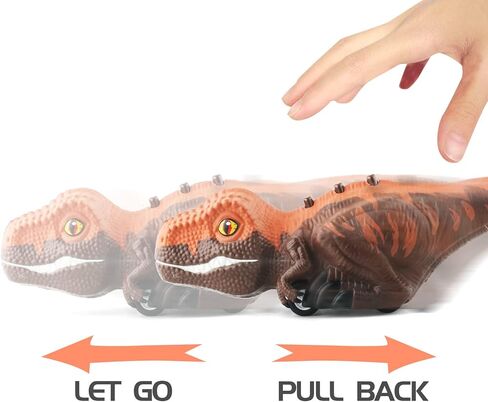 ألعاب الديناصورات DINOBROS للأولاد من عمر 3 سنوات، ألعاب سيارات الديناصورات القابلة للسحب مع الضوء والأصوات للأطفال من سن 3 إلى 5 ألعاب T-Rex in Kuwait