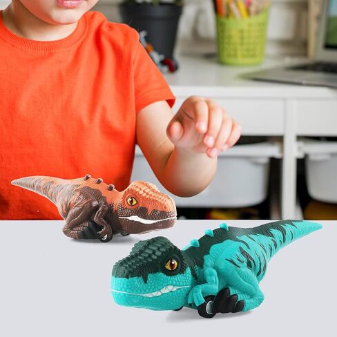 ألعاب الديناصورات DINOBROS للأولاد من عمر 3 سنوات، ألعاب سيارات الديناصورات القابلة للسحب مع الضوء والأصوات للأطفال من سن 3 إلى 5 ألعاب T-Rex in Kuwait