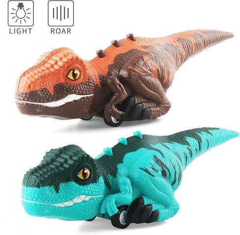 ألعاب الديناصورات DINOBROS للأولاد من عمر 3 سنوات، ألعاب سيارات الديناصورات القابلة للسحب مع الضوء والأصوات للأطفال من سن 3 إلى 5 ألعاب T-Rex in Kuwait