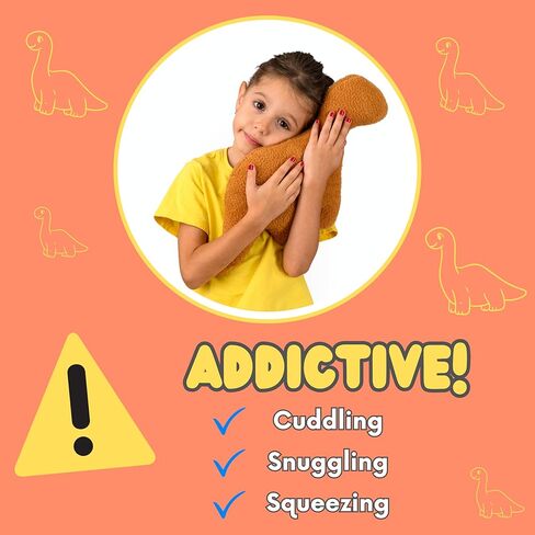 nutty toys Super Soft & Cute Dino Nugget Plush Pillow - Large 16" Dinosaur Chicken Nugget Room Decor for Boys & Girls - Top 2023, Best Stocking Stuffers for Kids Tweens Teens & Adults in Kuwait