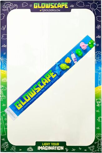 Glowscape - Light Reactive Drawing Surface 36 x 24 inches Super Bright Glow Effect with Included Violet-Light LED Animal pens Poster Sized with Aluminum Frame. in Saudi Arabia